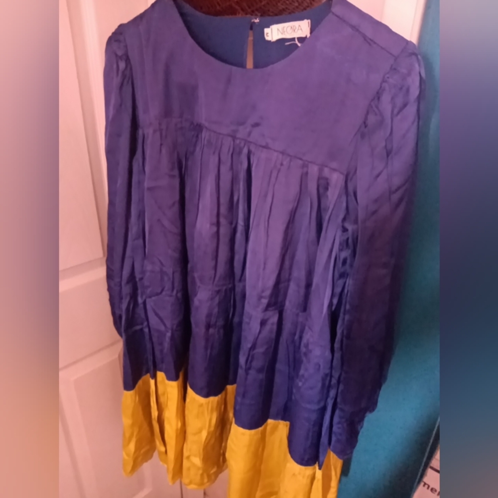 Neora Indian Style Blouse / Dress Size Small Purple Gold